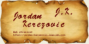 Jordan Kerezović vizit kartica